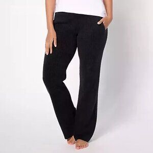 Barefoot Dreams CozyChic Lite Welt Pckt Ribbed Pant-Black-Petite Medium-A619886